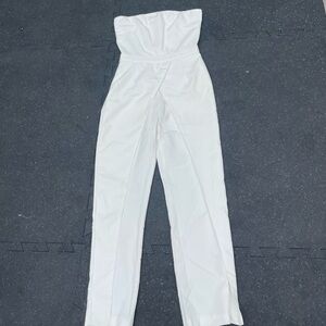 Elegant White Strapless Jumpsuit